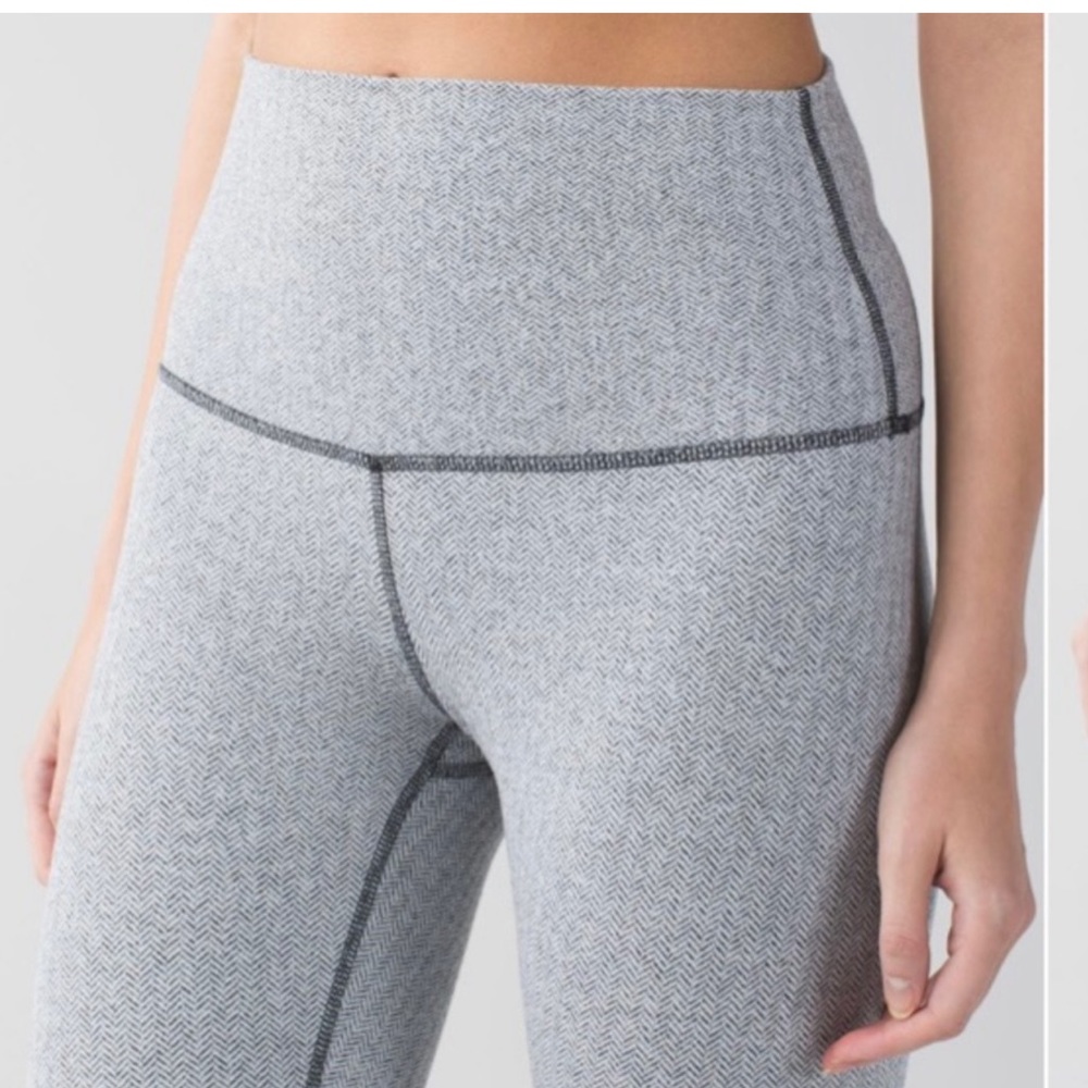 Lululemon high rise Grey Wunder Under Pant Heathered Gray